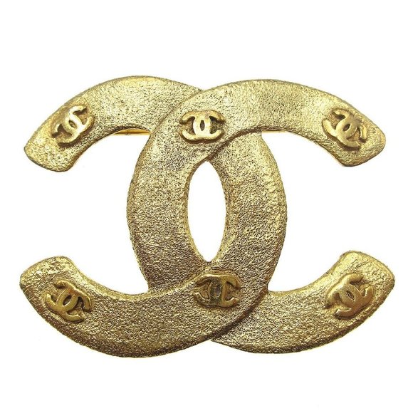 Authenticity guaranteed Chanel Charm Brooch Pin Corsage Gold-plated - Picture 1 of 5